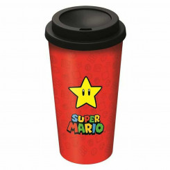 Glass with Lid Super Mario (520 ml)