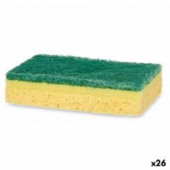 Набор мочалок Зелёный Желтый Целлюлозное абразивное волокно (10,5 Х 6,7 Х 2,5 см) (26 шт.)