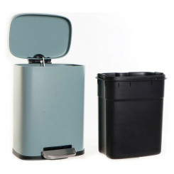 Урна для мусора DKD Home Decor Металл Светло-серый Полипропилен (ПП) (21 x 15 x 29,5 см) (5 л)