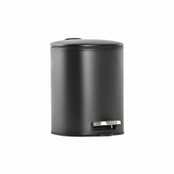 Корзина для мусора DKD Home Decor Матовый черный металл Лофт (25,2 x 20 x 27 см) (5 л)
