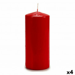 Свеча Красная 9 х 20 х 9 см (4 шт.)