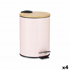 Prügikast Pink Metal Bamboo 3 L (4 ühikut)