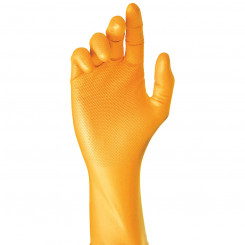 Перчатки одноразовые JUBA Grippaz Box неопудренные оранжевые нитриловые (50 шт.)