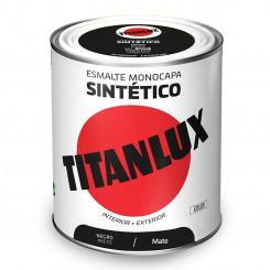 Краска эмаль синтетическая Titanlux 5809006 Черная 750 мл