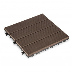 Комбинированная напольная плитка из коричневого полиэтилена (30 x 2,6 x 30 см)