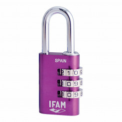 Кодовый навесной замок IFAM Combi30 Фиолетовый Алюминий Хромированная сталь (3 см)