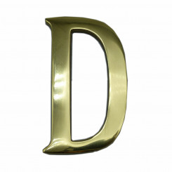 Letter EDM D Polished brass (10 cm)