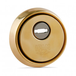 Keyhole security shield IFAM ES700L Golden Steel Brass Ø 61 mm