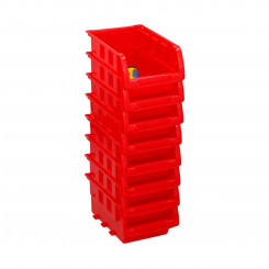 Set of Stackable Organising Boxes Kinzo Red 12 x 10 cm polypropylene (8 Units)