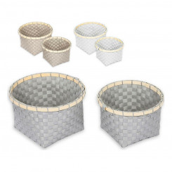 Basket set Confortime Plastic 2 Pieces 26 x 26 x 17 cm Circular