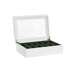 Watch Storage Box DKD Home Decor 29 x 20 x 9 cm Crystal White MDF Wood