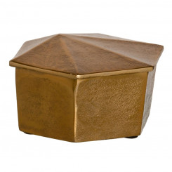 Универсальная коробка, золотой алюминий, 19 x 19 x 10 см.