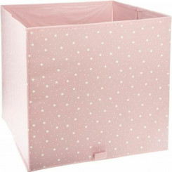 Multi-use Box Atmosphera 83477 Stars Pink Textile (29 x 29 x 29 cm)