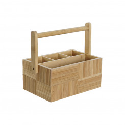 Cutlery Organiser DKD Home Decor Natural Bamboo 27 x 16,5 x 11,5 cm