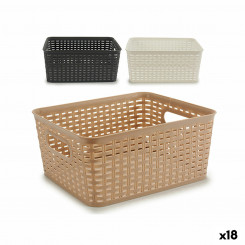 Laundry Basket Plastic 10 L 25,5 x 15 x 35,5 cm (18 Units)