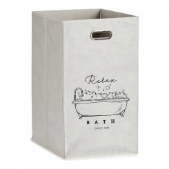 Basket Relax Bath Foldable 35 x 57 x 35 cm White 60 L Cardboard