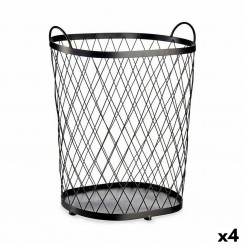 Basket Black Metal 40 L 31 x 54,7 x 46,5 cm (4 ühikut)