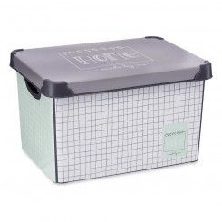 Коробка для хранения с крышкой Home Серый пластик (29 x 23,5 x 39 см)