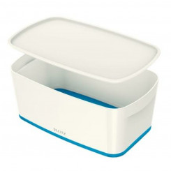 Коробка для хранения Leitz MyBox WOW Small Blue С крышкой Белый ABS (31,8 x 12,8 x 19,1 см)
