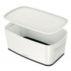 Ящик для хранения с крышкой Leitz MyBox WOW Черный Белый ABS (31,8 x 12,8 x 19,1 см)