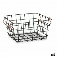 Wire Basket Black Steel Copper (22,5 x 14 x 31,5 cm) (12 Units)