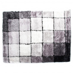 Carpet DKD Home Decor Black Polyester White Squared 120 x 180 x 2 cm