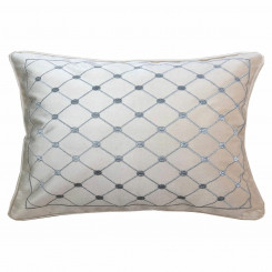Cushion DKD Home Decor 8424001850334 Grey Polyester Velvet Aluminium White Rhombus (50 x 10 x 30 cm)