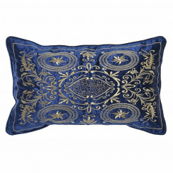 Cushion DKD Home Decor 8424001850358 Golden Polyester Velvet Aluminium Navy Blue (50 x 10 x 30 cm)