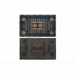 Carpet DKD Home Decor Blue Orange Arab Geometric (120 x 180 x 0,4 cm) (2 Units)