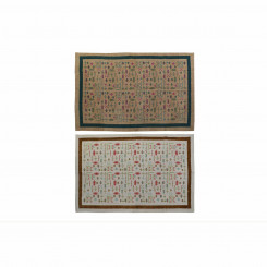 Carpet DKD Home Decor White Ikat (120 x 180 x 0,4 cm) (2 Units)