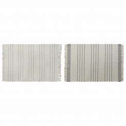 Carpet DKD Home Decor Grey White (120 x 180 x 0,75 cm) (2 Units)
