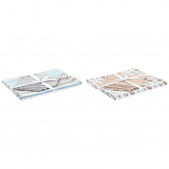 Tablecloth and napkins DKD Home Decor 5 Pieces 2 Units Cotton (150 x 150 x 0,5 cm)