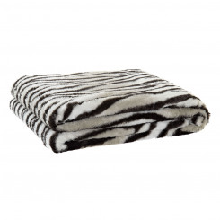 Blanket DKD Home Decor Wild Black Grey White (150 x 200 x 2 cm)