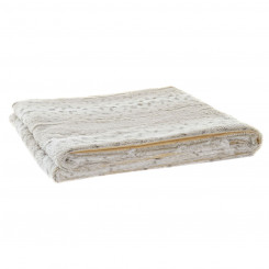 Blanket DKD Home Decor Wild Beige White (130 x 170 x 2 cm)