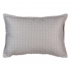 Cushion Polyester Light grey 45 x 30 cm Houndstooth