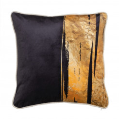 Cushion Black Golden Polyester 45 x 45 cm