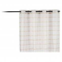 Curtain Net curtain Stripes Beige Polyester (140 x 260 cm)