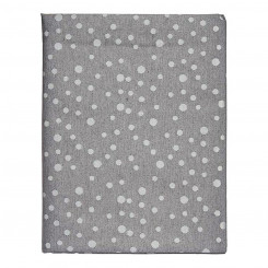 Tablecloth Jacquard Spots Grey (140 x 180 cm)