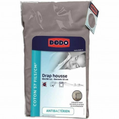 Fitted sheet DODO Taupe 90 x 190