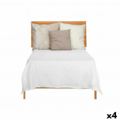 Bedspread (quilt) 180 x 260 cm Geometric White (4 Units)