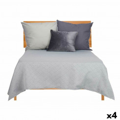 Bedspread (quilt) 240 x 260 cm Geometric Grey (4 Units)