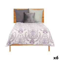 Reversible Bedspread 180 x 260 cm White Purple (6 Units)