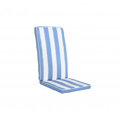 Chair cushion DKD Home Decor Stripes White Sky blue (42 x 4 x 115 cm)