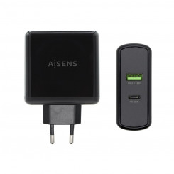 Автомобильное зарядное устройство с USB-портами Aisens PD 3.0 USB-C 48 W Чёрный
