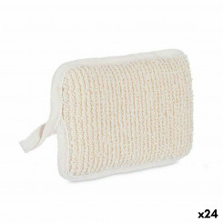 Body Sponge White Beige 11 x 16,5 x 2 cm (24 Units)