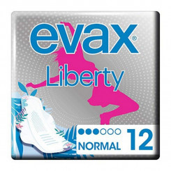Normal Sanitary Pads with Wings Liberty Evax (12 uds)