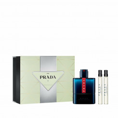 Men's perfume set EDT Prada Luna Rossa Ocean 3 Pieces, parts