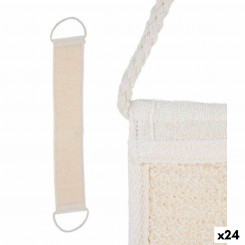 Body sponge with handles White Beige 20 x 2.5 x 9.5 cm (24 Units)