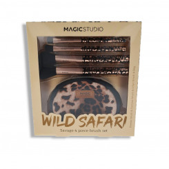 Set of makeup brushes Magic Studio Wild Safari Savage 4 Pieces, parts