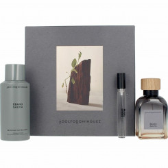 Men's perfume set Adolfo Dominguez Ébano Salvia 3 Pieces, parts